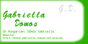 gabriella domos business card